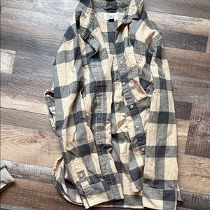 Plaid Button-Up Shirt